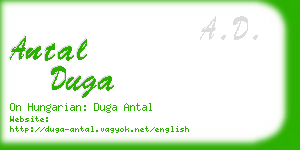 antal duga business card